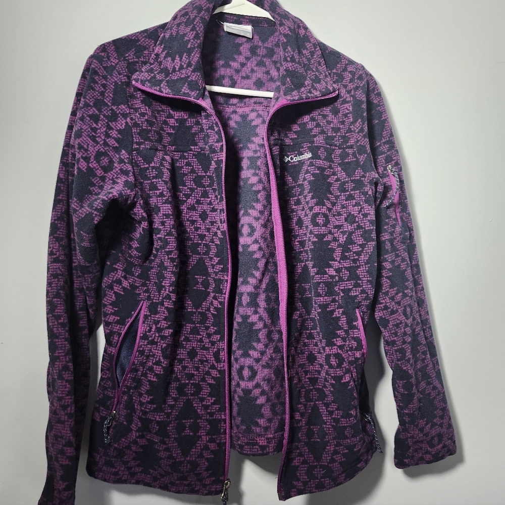 Columbia Women's Purple and Black Medium Fleece